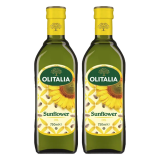 OLITALIA 奧利塔 頂級葵花油，不飽和脂肪酸88%，含Omega-3，油品穩定低油煙, 750ml, 2瓶