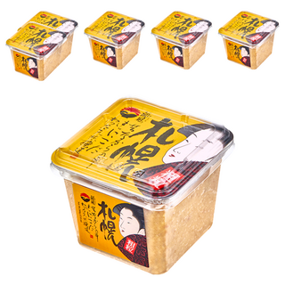 菊鶴 札幌味噌 嚴選非基改黃豆、台灣國產白米 古早技法製作 自然發酵熟成, 500g, 6盒