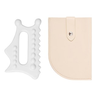 VITAHALO 陶瓷刮痧板 附收納皮套 白色, 1個