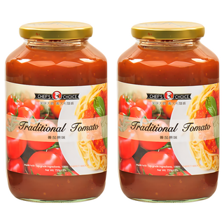 CHEF'S CHOICE 美味大師 義大利麵醬 蕃茄原味, 720g 泰國製, 2罐
