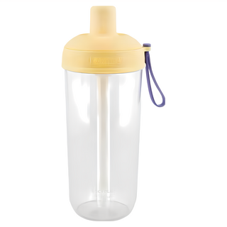 LocknLock 樂扣樂扣 嚼對搖搖吸管杯, 蜂蜜奶油黃, 700ml, 1個