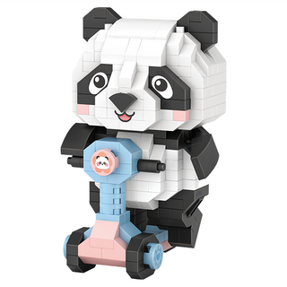 LoZ 微型迷你積木 LOZ8801 320片, 滑板熊貓, 1盒