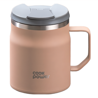 cook power 鍋寶 內陶瓷保溫保冰辦公杯, 400ml, 咖啡旋律, 1個