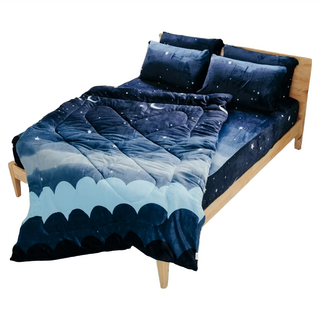 LoveCity 寢城之戀 超保暖重磅雙面法蘭絨暖暖被, 1件, 星河幕