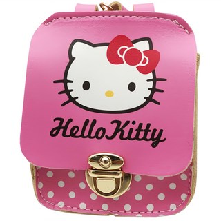 Hello Kitty 凱蒂貓 日式背包零錢包 PU材質, 粉紅色, 8 x 3.5 x 10cm