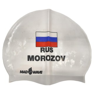 MAD WAVE 矽膠泳帽, FREE(單一尺寸), MOROZOV WHITE, 1個