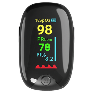 ANTIAN 指夾式家用脈搏血氧機/運動便攜血氧偵測儀/心率脈搏檢測儀 非醫療器材 黑色, 1入, 1個