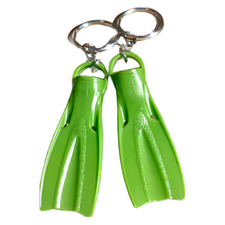 ButterFly Fish 蝴蝶魚 經典套鞋 蛙鞋鑰匙圈 K-701, 綠色, 1組