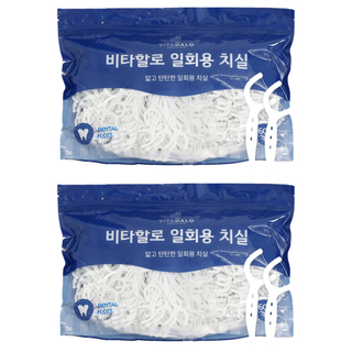 VITAHALO 牙線棒 600支 堅固耐用, 2包, 80mm