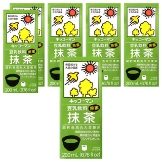 KIKKOMAN 龜甲萬 豆乳 抹茶風味, 200ml 契約栽培丸大豆使用, 6入