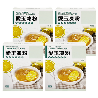 YIN FA 盈發 FUNN 愛玉果凍粉 80g*4盒,檸檬風味,DIY烘焙食材