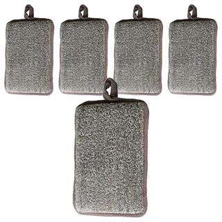 HUKUKU 福可 沐浴海綿 亞麻方形 親膚沐浴 深層清潔, 5個