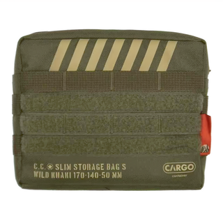 CARGO container 工業風戰術包S, 野卡其色, 17x14x5cm, 軍綠色, 1個, 2格