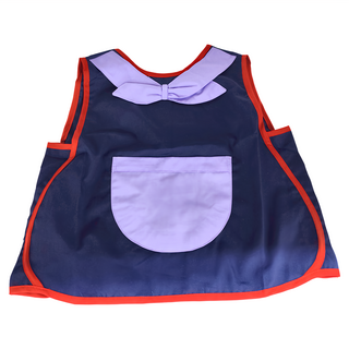日系水手領結幼兒輕便圍兜 薰衣紫-4號 Cotton35%+Polyester65%, 1入, 1件