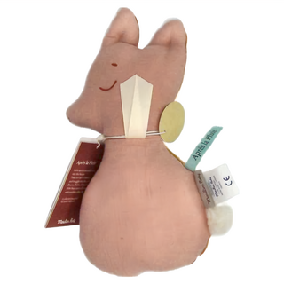 法國Moulin Roty 雨後系列 音樂玩偶抱枕, 27cm, 粉紅色, 1個