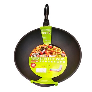 Green Bell 綠貝 多功能不沾炒鍋 36cm, 1個