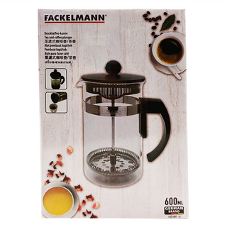 FACKELMANN 法克漫 濾壓壺 600ml, 黑色, 1個