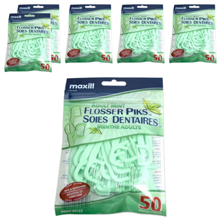 maxill 美適 成人薄荷牙線棒, 50支, 6包