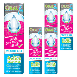 ORAL7 口立淨 酵素護理口腔凝膠, Real Dry Mouth Relief, 持久舒緩口腔, 無糖, 40ml, 5條