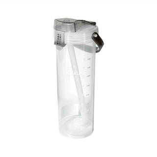 JUSKU 佳斯捷 大兜風手提波霸吸管杯, 灰色, 1.06L, 1本