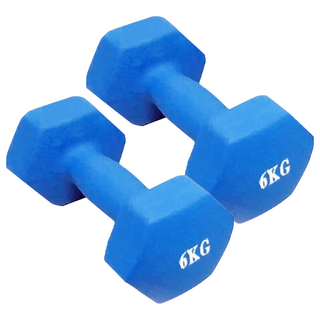 三次方 塑身小啞鈴 6Kg 藍色, 2個