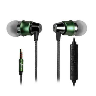 INTOPIC 廣鼎 入耳式鋁合金耳機麥克風 線控接聽/選曲大小聲調整, JAZZ-I112, 咖啡色