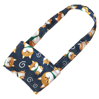 小麥購物 棉麻柴犬杯套 G655 18g, 深海藍, 5個