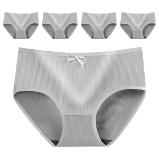 小麥購物 蝴蝶結內褲 E023 18~26g 5件, 灰色