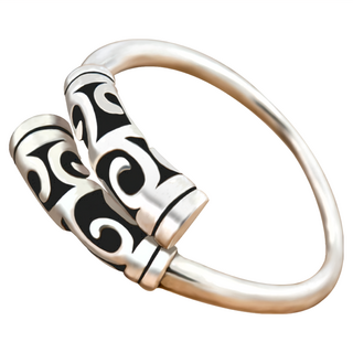 財神小舖 金箍棒戒指 打小人 925純銀, 可調整式戒圍, RS-102