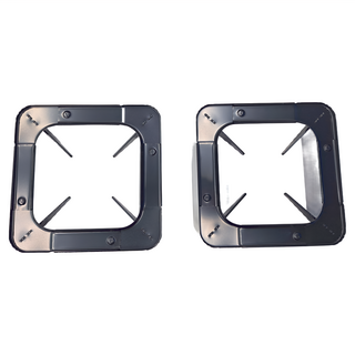 巧夫人 易調式烤漆爐架 Set 2 鋼鐵烤漆 寬18-26x深18-26x高4 公分, 黑色, 2個