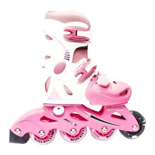 SUCCESS 成功 兒童伸縮直排輪 PU發光輪 護腕/護肘, L號(20~22cm), 粉紅色, 1組