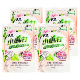 毛寶 小蘇打晶球洗衣液體皂 補充包 野玫瑰與黑醋栗香氛, 1.8kg, 4包