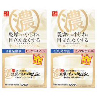 SANA 莎娜 豆乳美肌緊緻潤澤多效凝膠霜, 高保濕, 五合一保養, 無香料, 無色素, 無礦物油, 100g, 2件