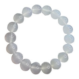 天然白玉髓 10mm 礦物手串/手鍊, 款式隨機