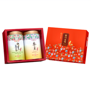 天仁茗茶 茗禮禮盒, 台灣茗禮, 含茶葉及花旗參, 阿里山高山茶 + 茶王, 1盒