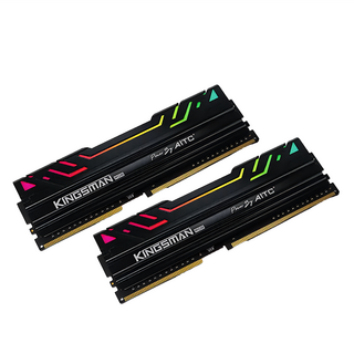 AITC 艾格 KINGSMAN RGB DDR4 16GB(8GBX2) 3200 UDIMM 桌上型電競超頻記憶體 黑色, 1組