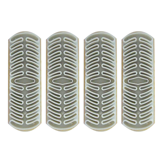 麂皮用橡膠鞋刷 13 x 4.3 x 3cm, 原木色, 4支