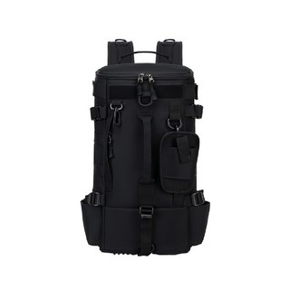 JAR嚴選 戶外防水多功能雙肩背包, 黑色