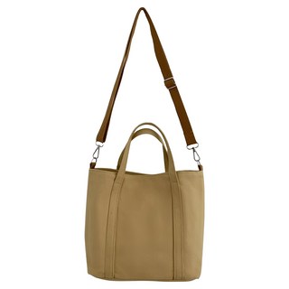 Sayaka 紗彌佳 日系純色簡約無印百搭帆布托特肩背/手提兩用包