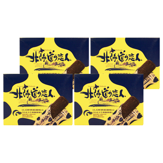 掬水軒 北海道戀人 牛奶酥餅條 巧克力口味, 66g, 4盒