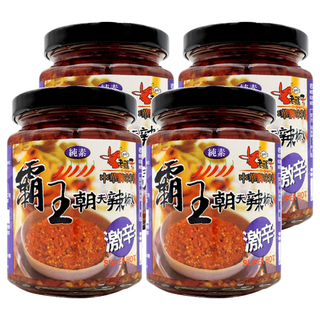 老騾子 霸王朝天辣椒, 特選新鮮朝天辣椒切片，佐餐或炒菜均適宜, 105g, 4罐