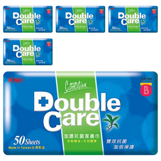 康乃馨 Double Care 加護抗菌潔膚巾, 1入, 5包