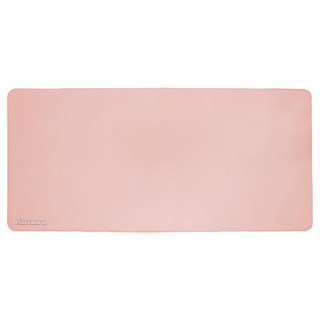 Kamera 佳美能 皮革桌墊 防污防水防刮 易清理 一體成型 車線縫邊, 80 x 40 x 0.2cm, 珊瑚粉