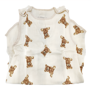 愛北鼻 兒童款背心式防踢被, XL, Teddy 熊 棉花糖