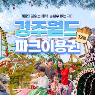 [경주] 경주월드 12월 종일/오후 파크이용권(~12/31) 신상 타임라이더 오픈