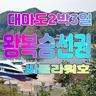 [대마도/대마도배편] 씨플라워호 대마도여행 히타카츠 이즈하라 2박 왕복승선권