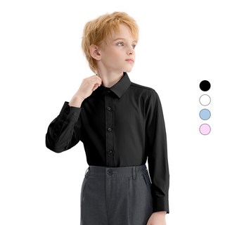 LOlanta 주니어 옥스퍼드 셔츠 소년들 긴팔 셔츠 웨딩 졸업식 격식 있는 행사 셔츠