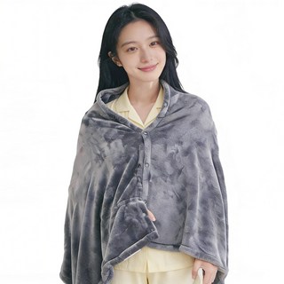 Luminex 무선 USB 전기 담요 극세사 휴대용 온열 담요 사무실 캠핑 차박 3단계 온도조절, 그레이