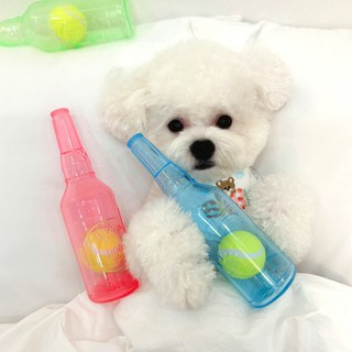 드루피 강아지 먼지없는 말랑말랑 튼튼한 맥주 장난감, 1개, 그린