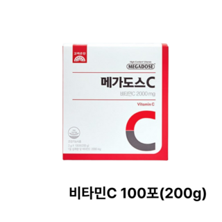 고려은단 메가도스C 비타민C 2000 100포, 200g, 4개